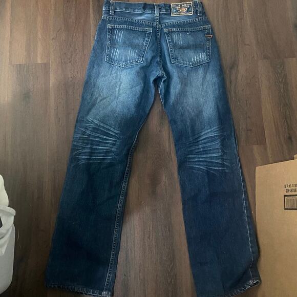 Y2K Diesel Denim Division Fade Wash Distressed Straight Jeans 28x28 - Picture 3 of 7